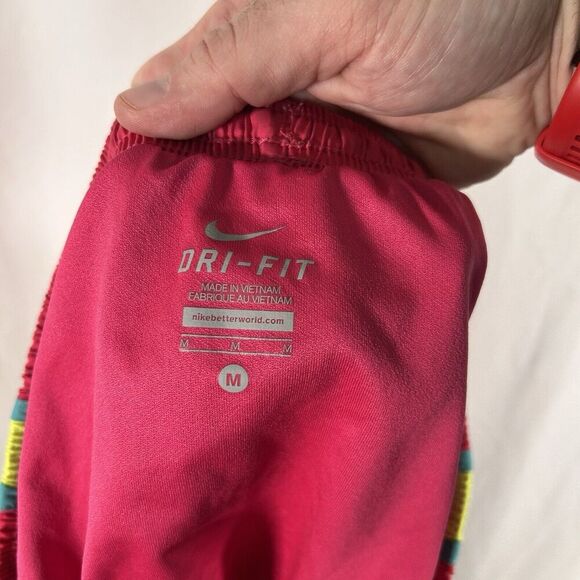 Nike Running Shorts Women's Medium Pink Pull On Drawstring Lined Dri-Fit - Picture 7 of 8